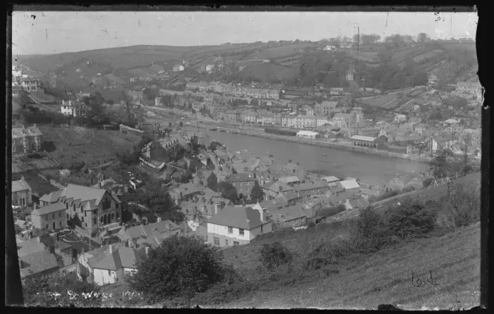 Framed Print : Looe from West Looe Downs